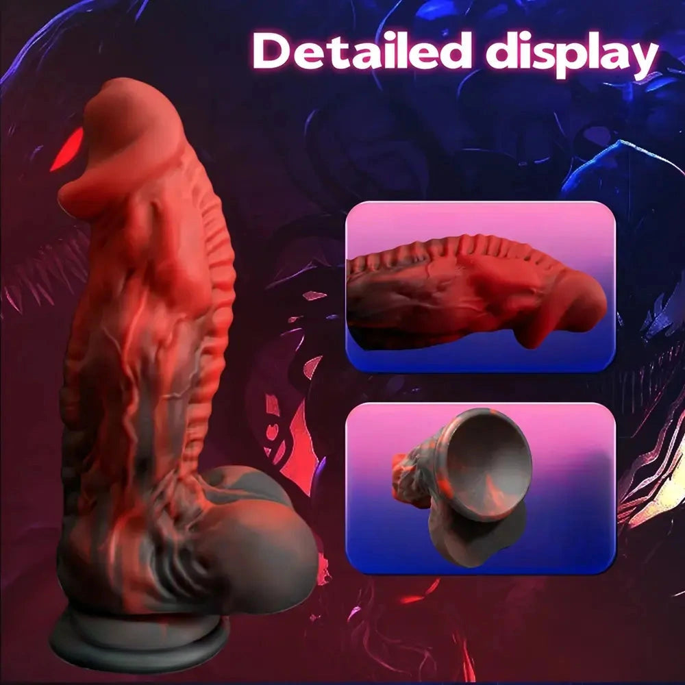 7.09in Alien Simulation Penis Liquid Silicone Dildo For Female Masturbator