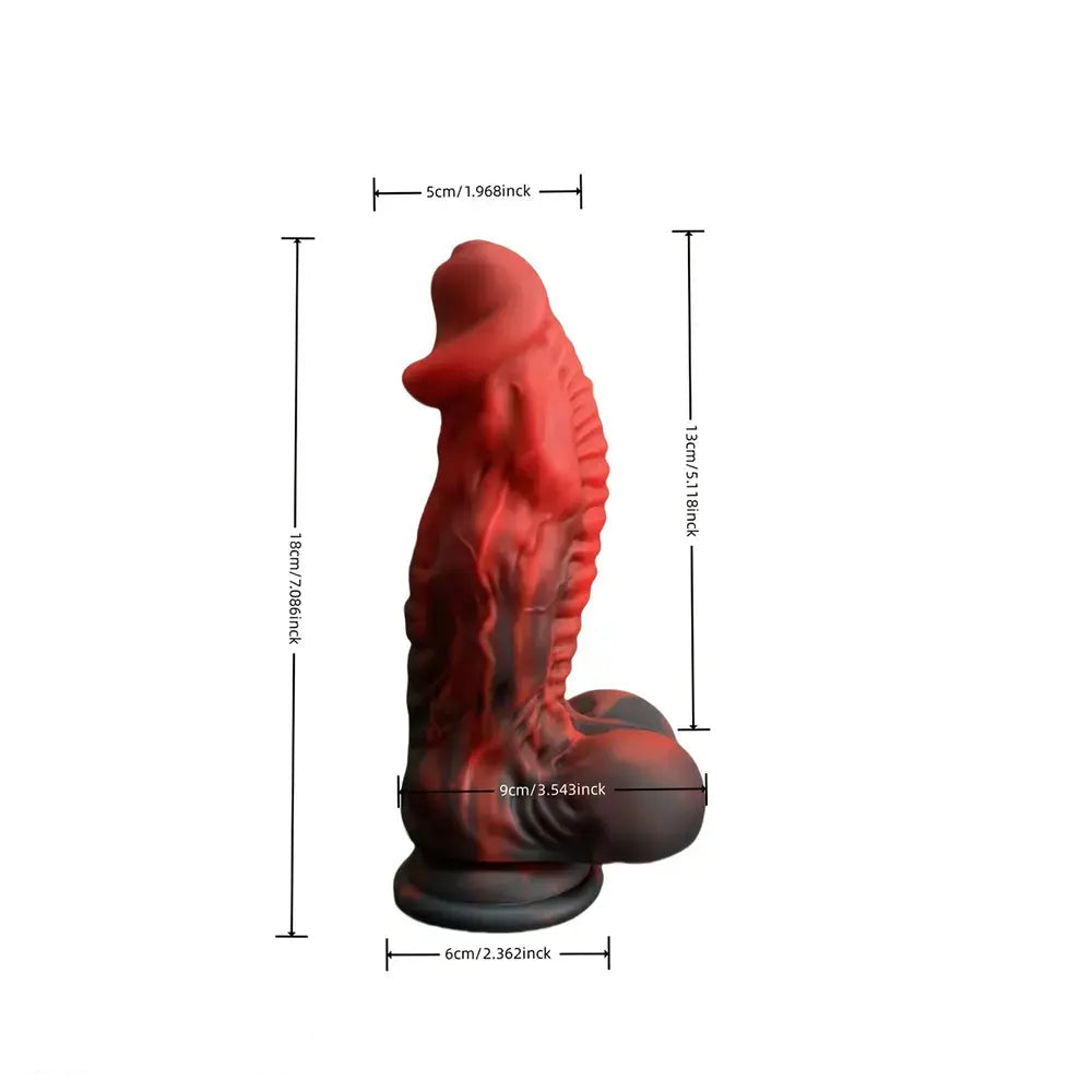 7.09in Alien Simulation Penis Liquid Silicone Dildo For Female Masturbator
