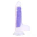 7.09in Amethyst Transparent Jelly Dildo For Women G Spot Stimulation
