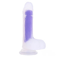 7.09in Amethyst Transparent Jelly Dildo For Women G Spot Stimulation