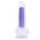 7.09in Amethyst Transparent Jelly Dildo For Women G Spot Stimulation