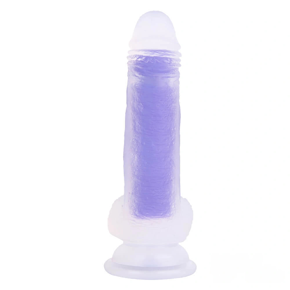 7.09in Amethyst Transparent Jelly Dildo For Women G Spot Stimulation