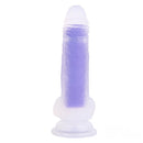 7.09in Amethyst Transparent Jelly Dildo For Women G Spot Stimulation