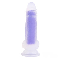 7.09in Amethyst Transparent Jelly Dildo For Women G Spot Stimulation