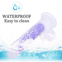 7.09in Amethyst Transparent Jelly Dildo For Women G Spot Stimulation