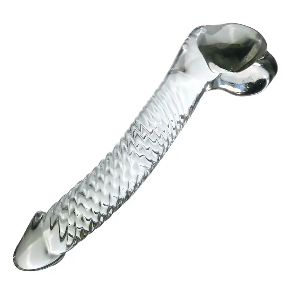 7.09in Clear Crystal Glass Cock Dildo For G-Spot Vaginal Sex Stimulation