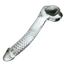 7.09in Clear Crystal Glass Cock Dildo For G-Spot Vaginal Sex Stimulation
