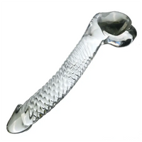 7.09in Clear Crystal Glass Cock Dildo For G-Spot Vaginal Sex Stimulation