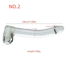 7.09in Clear Crystal Glass Cock Dildo For G-Spot Vaginal Sex Stimulation