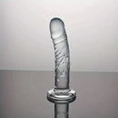 7.09in Clear Elegant Glass Crystal Dildo For Female Male Sex Pleasure