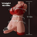 7.09in Dildo 12lbs Compact Shemale Sex Doll Torso Gel Fills Breast Sex Torso