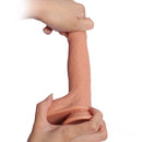 7.09in Double Layer Silicone Realistic Uncut Dildo For Women
