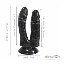 7.09in Dual Heads Dildo Lesbian Sex Toy For Women Masturbation