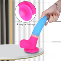 7.09in Erotic Sextoy Silicone Dildo With Strong Suction Cup For Women
