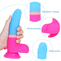 7.09in Erotic Sextoy Silicone Dildo With Strong Suction Cup For Women
