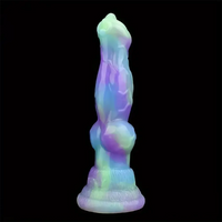 7.09in Fantasy Monster Dog Knot Silicone Soft Cock Dildo For Anus Dilator