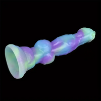 7.09in Fantasy Monster Dog Knot Silicone Soft Cock Dildo For Anus Dilator