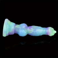 7.09in Fantasy Monster Dog Knot Silicone Soft Cock Dildo For Anus Dilator