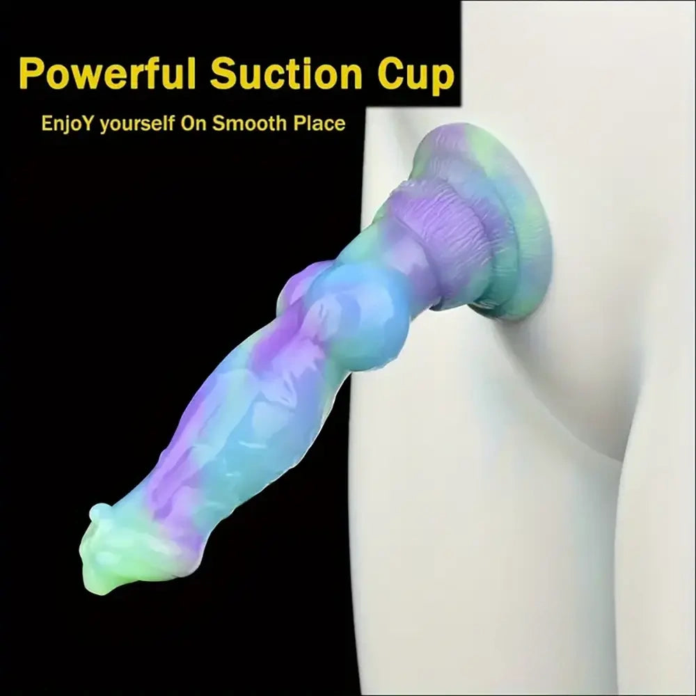 7.09in Fantasy Monster Dog Knot Silicone Soft Cock Dildo For Anus Dilator