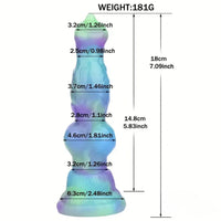 7.09in Fantasy Monster Dog Knot Silicone Soft Cock Dildo For Anus Dilator