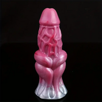 7.09in Hollow Penis Knot Silicone Soft Dildo For Flirting Toy For Couples