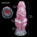 7.09in Hollow Penis Knot Silicone Soft Dildo For Flirting Toy For Couples