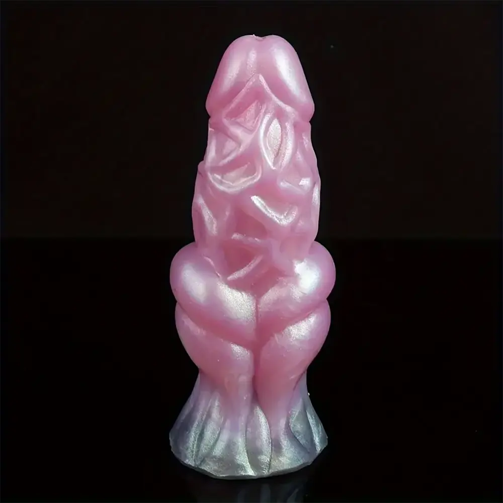 7.09in Hollow Penis Knot Silicone Soft Dildo For Flirting Toy For Couples