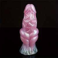 7.09in Hollow Penis Knot Silicone Soft Dildo For Flirting Toy For Couples