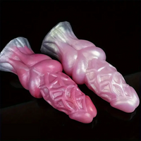 7.09in Hollow Penis Knot Silicone Soft Dildo For Flirting Toy For Couples