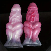7.09in Hollow Penis Knot Silicone Soft Dildo For Flirting Toy For Couples