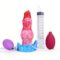 7.09in Inflatable Squirting Anal Silicone Soft Dildo For G-Spot Massage
