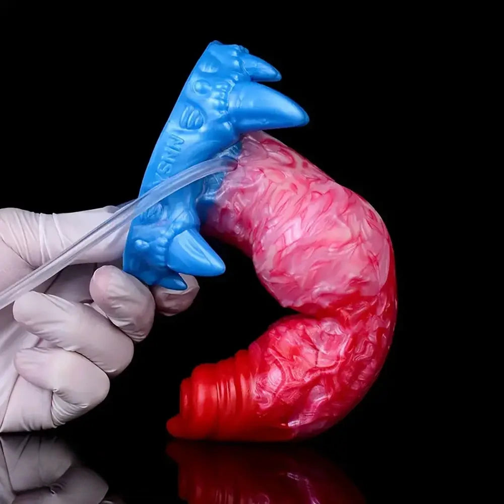 7.09in Inflatable Squirting Anal Silicone Soft Dildo For G-Spot Massage