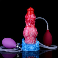 7.09in Inflatable Squirting Anal Silicone Soft Dildo For G-Spot Massage
