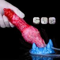 7.09in Inflatable Squirting Anal Silicone Soft Dildo For G-Spot Massage