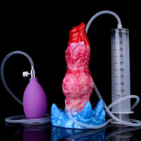 7.09in Inflatable Squirting Anal Silicone Soft Dildo For G-Spot Massage
