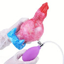 7.09in Inflatable Squirting Anal Silicone Soft Dildo For G-Spot Massage