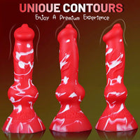 7.09in Lifelike Animal Penis Dog Knot Liquid Silicone Dildo For Couples