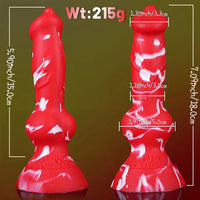 7.09in Lifelike Animal Penis Dog Knot Liquid Silicone Dildo For Couples