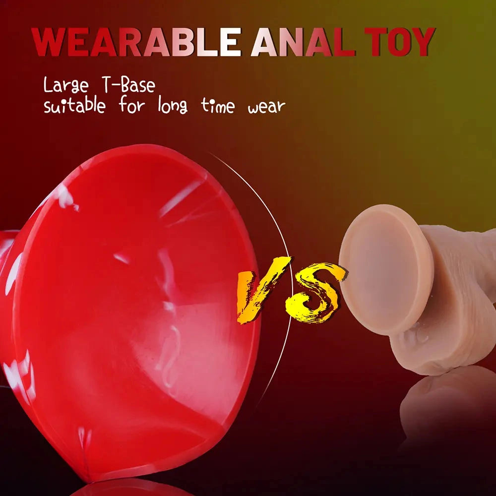 7.09in Lifelike Animal Penis Dog Knot Liquid Silicone Dildo For Couples