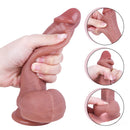 7.09in Lifelike Uncut Dildo With Moving Foreskin For Adults