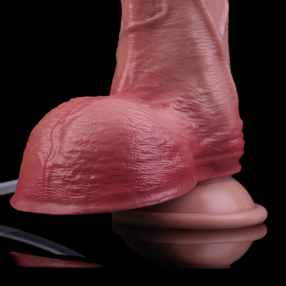 7.09in Liquid Silicone Double Layer Realistic Cumming Dildo For Women