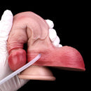 7.09in Liquid Silicone Double Layer Realistic Cumming Dildo For Women