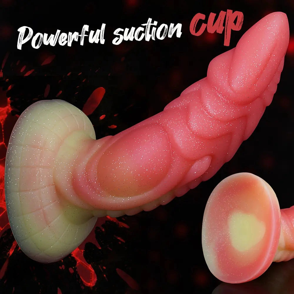 7.09in Odd-shaped Anal Plug Liquid Silicone Animal Monster Dildo