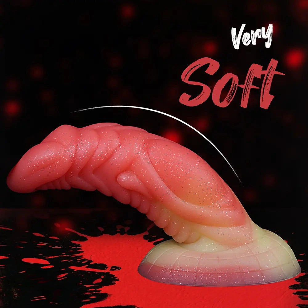 7.09in Odd-shaped Anal Plug Liquid Silicone Animal Monster Dildo