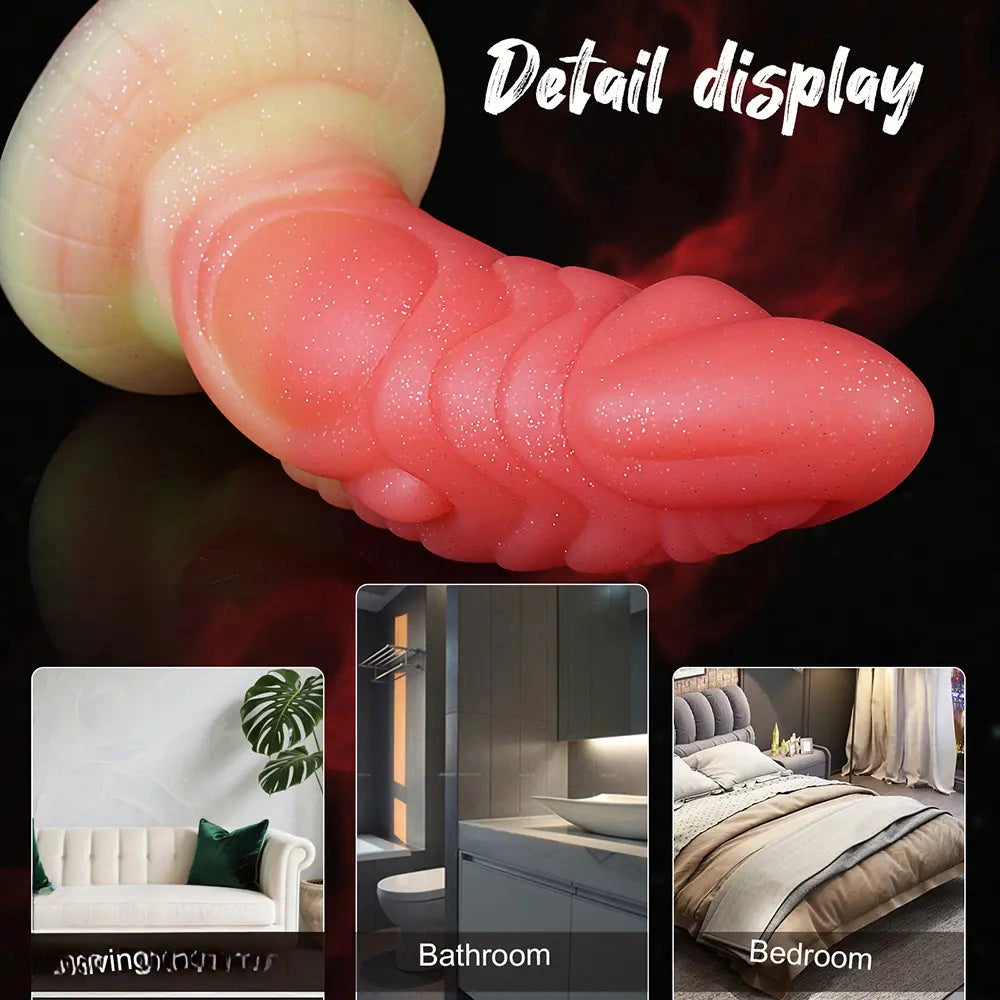 7.09in Odd-shaped Anal Plug Liquid Silicone Animal Monster Dildo