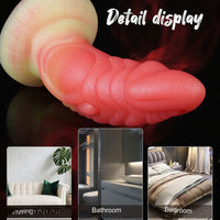 7.09in Odd-shaped Anal Plug Liquid Silicone Animal Monster Dildo