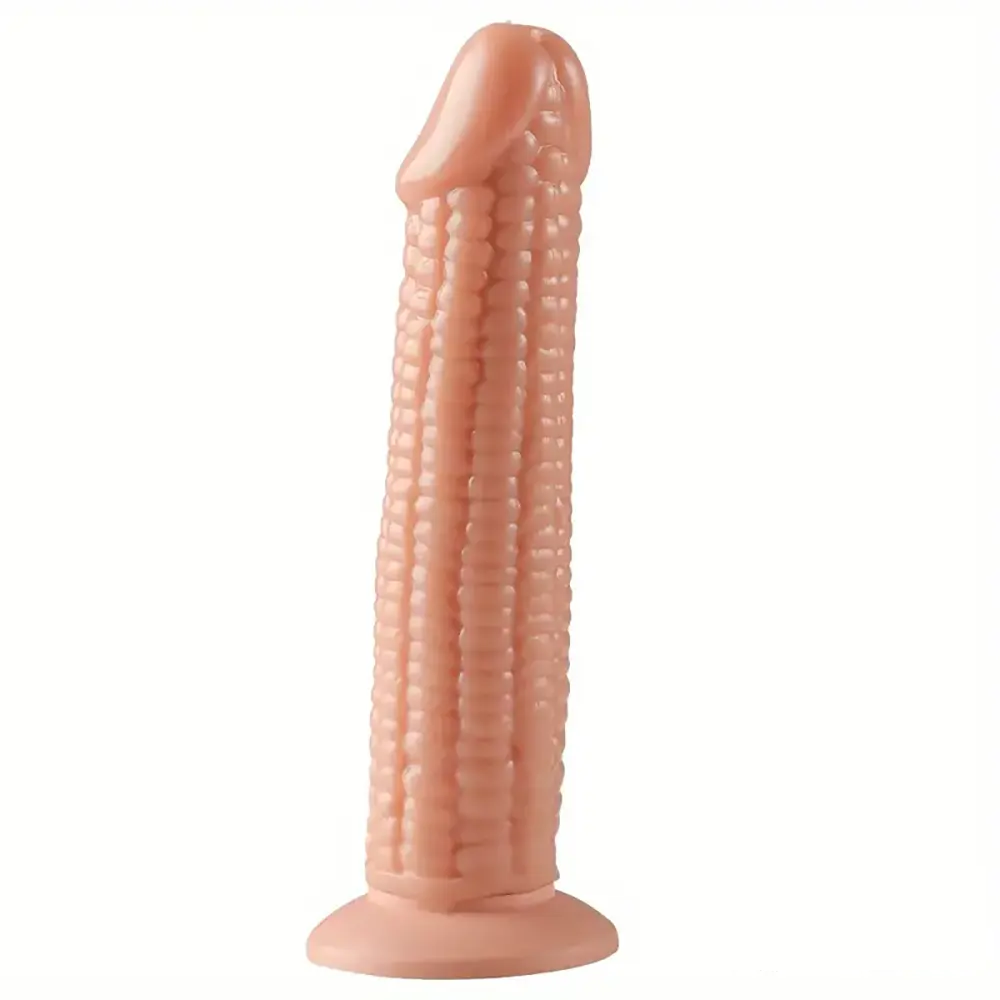 7.09in Real Vegetable Corn Dildo For Women Vagina With Sucker