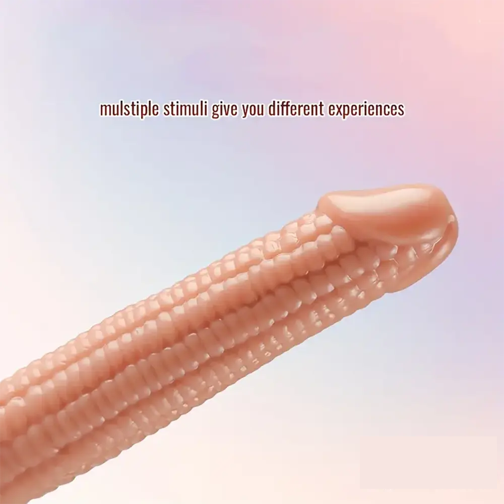 7.09in Real Vegetable Corn Dildo For Women Vagina With Sucker