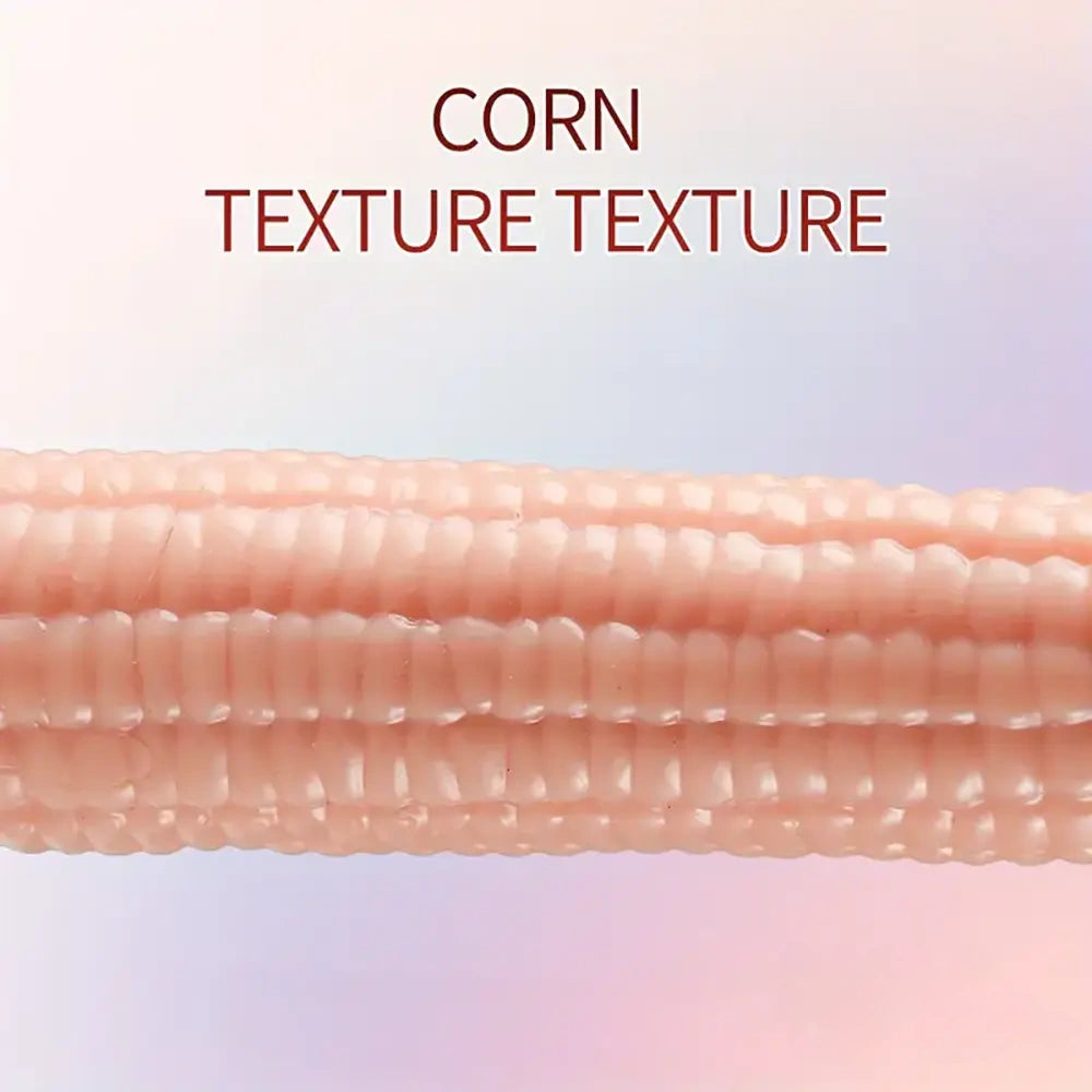 7.09in Real Vegetable Corn Dildo For Women Vagina With Sucker
