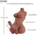 7.09in Realistic Dildo With Shemale Torso Sex Doll Big Boobs Anal Play